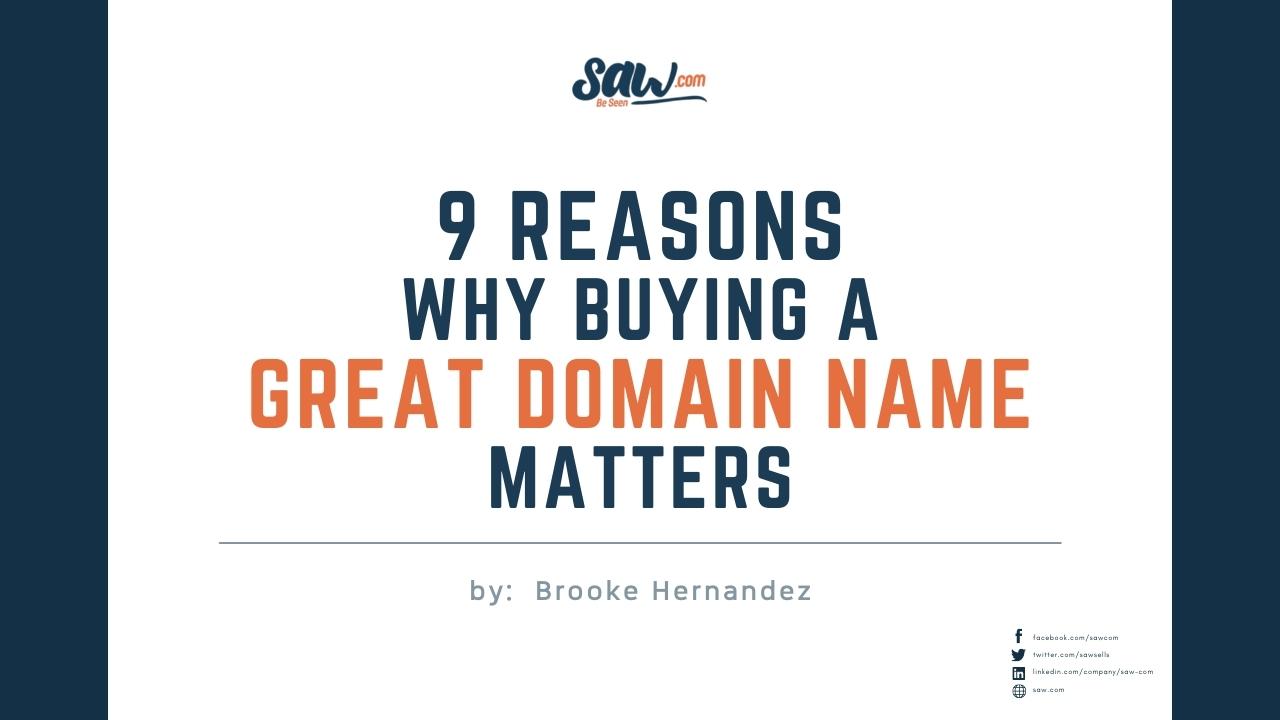 why buying a great domain name